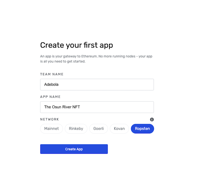 Criar App Alchemy