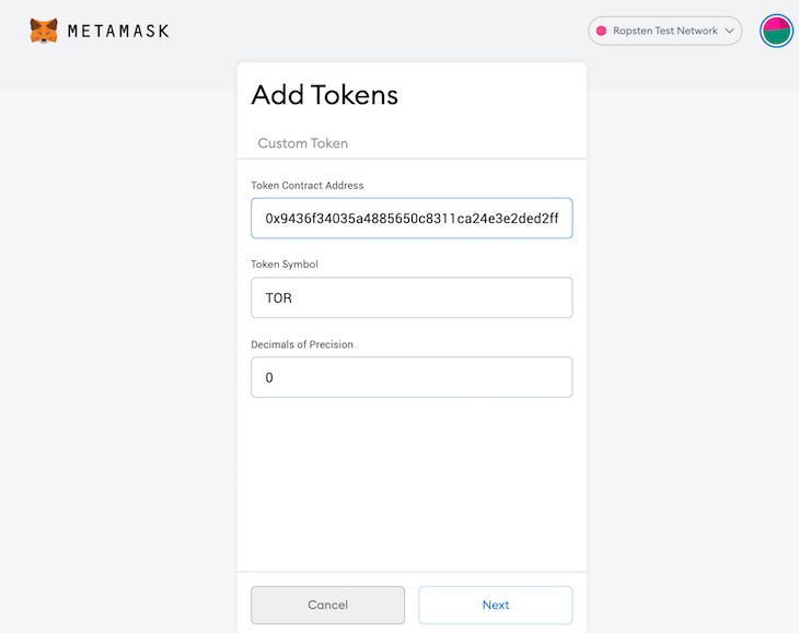 Add NFT Metamask Wallet