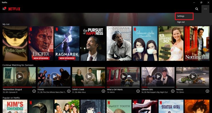 Excluir continuar assistindo títulos