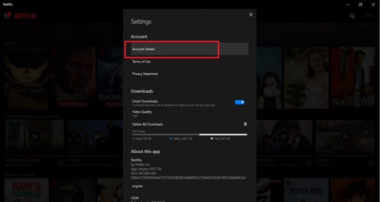 Excluir continuar assistindo títulos