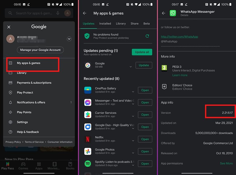 como verificar as atualizações do Whatsapp