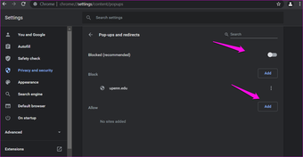 Como permitir pop-ups para sites selecionados no Google Chrome 13