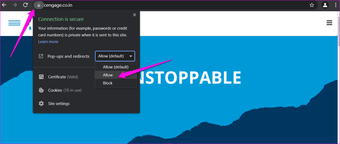 Como permitir pop-ups para sites selecionados no Google Chrome 1