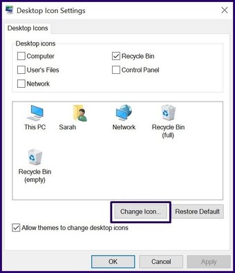 Alterar os ícones windows pc etapa 6