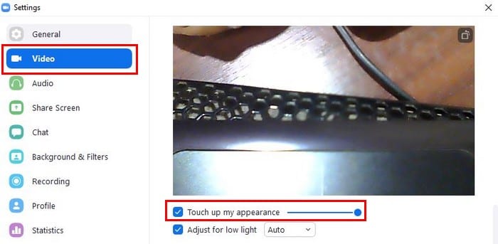 Filtros de rosto Zoom