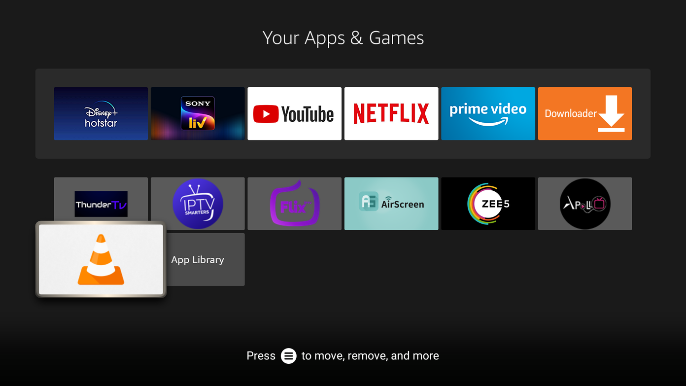 Selecionar vlc app