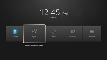 Selecionar menu de aplicativos
