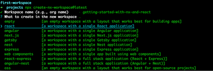 Nx Cli Runs Container Monorepo