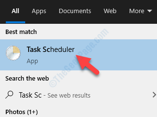 Task Scheduler Left Click Result