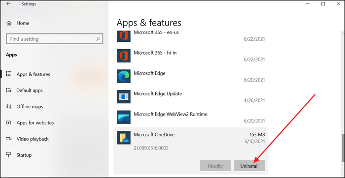 Remover OneDrive Windows