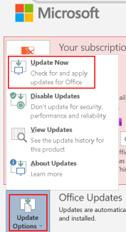 disable microsoft office updates