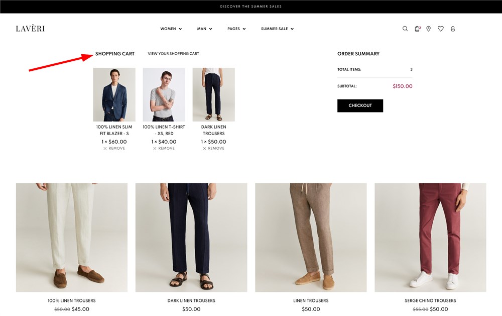 carrinho de compras laveri wp tema da loja de roupas