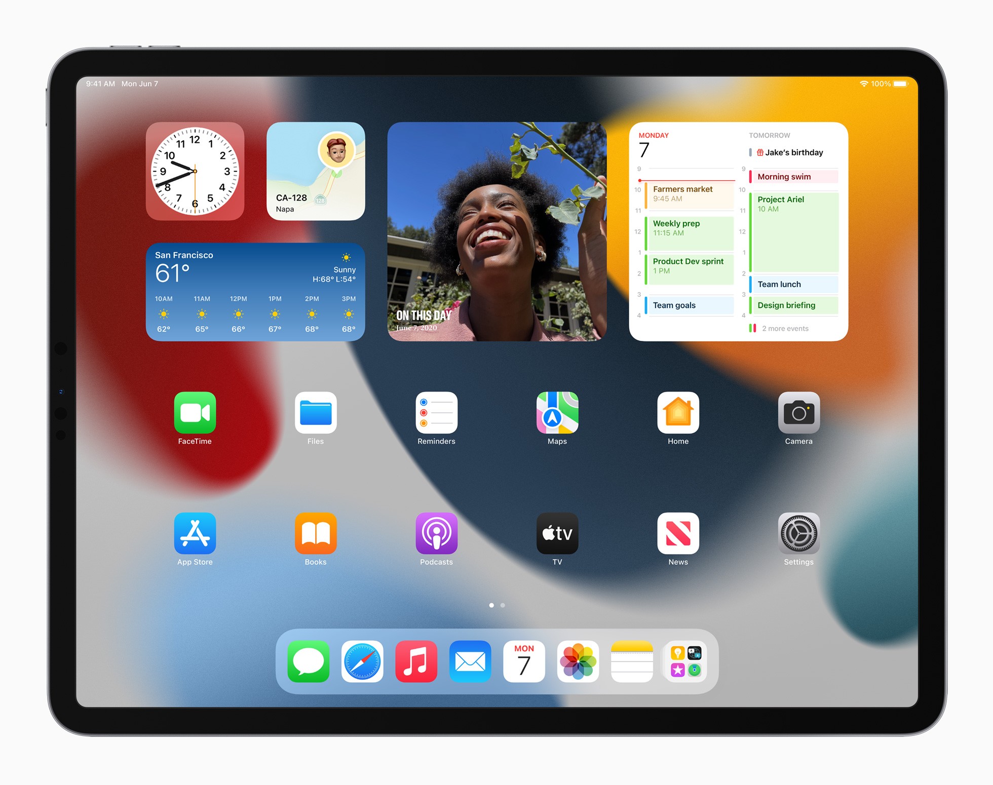iPadOS 15 tela inicial iPad