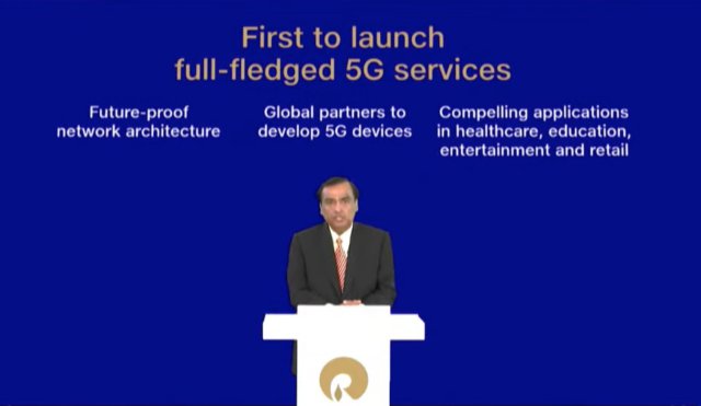 jio 5g-primeiro a lançar serviços de rede na Índia