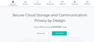 best cloud storage-Mega's homepage
