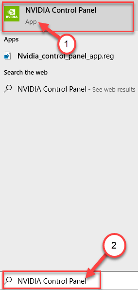 Nvidia Control Panel Search Min