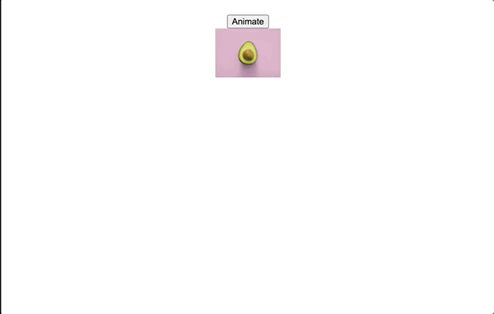 Gif de animação interpolada i n em que uma imagem fica maior ao pressionar o botão