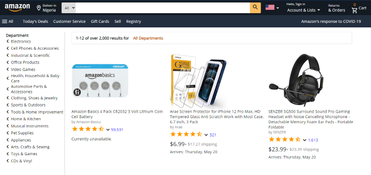 Final Ecommerce Page