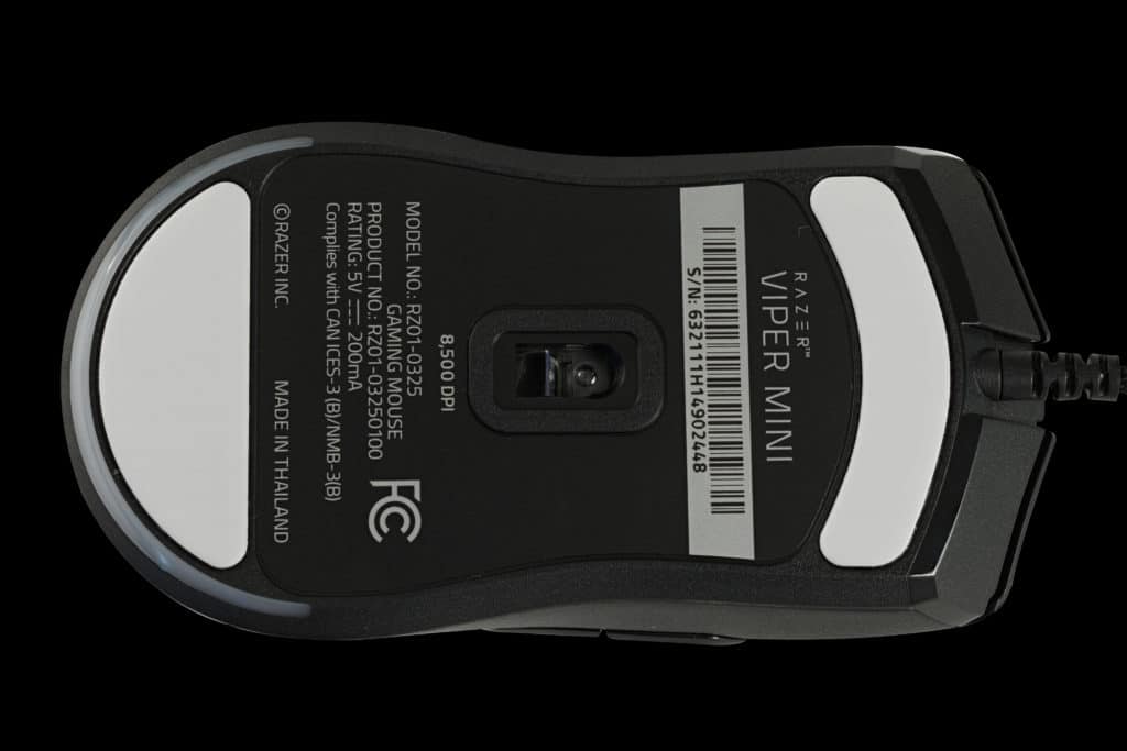 Razer Viper Mini Wired Gaming Mouse Visualização inferior