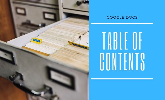 Como inserir índice no Google Docs