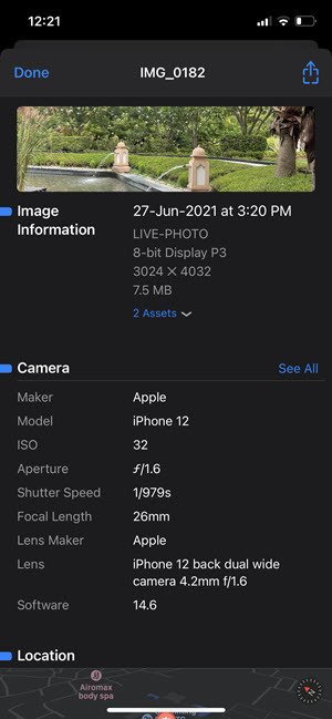 Verificar detalhes i Phone 3