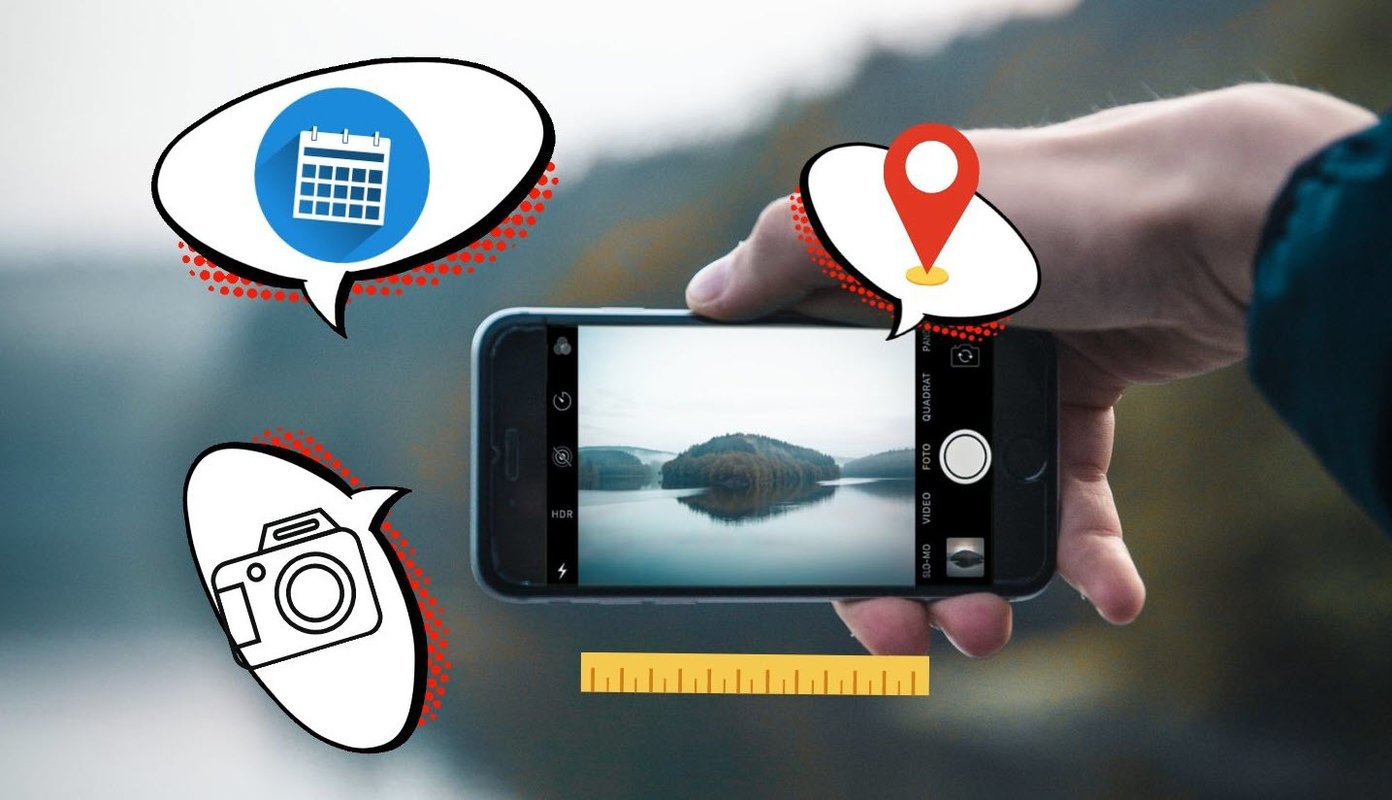 Como verificar detalhes da foto no i Phone