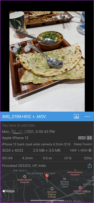 Como verificar detalhes da foto no i Phone 3