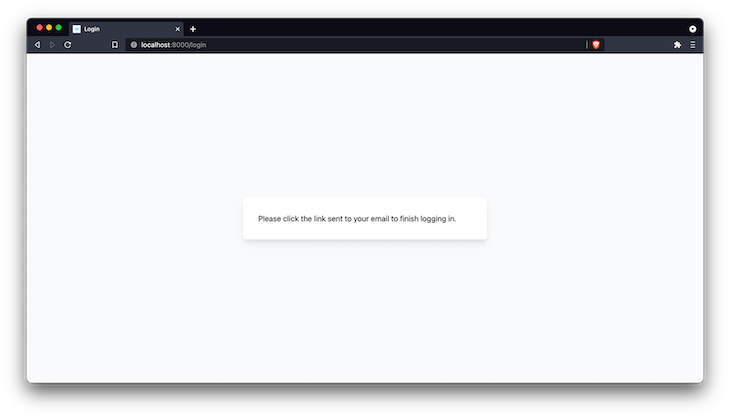 Captura de tela da página do Laravel que diz
