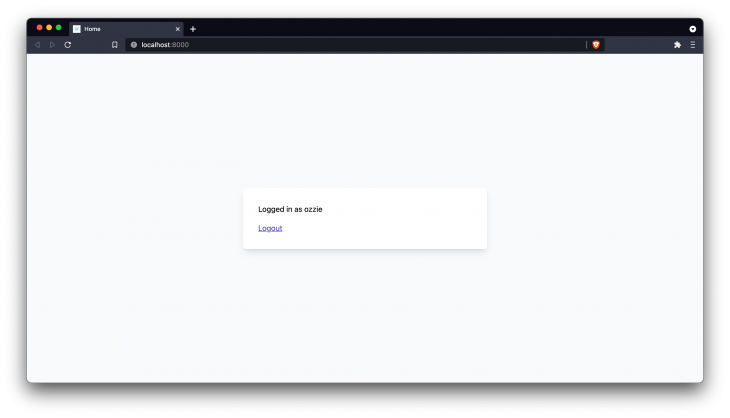 Screenshot of a Laravel web app that reads