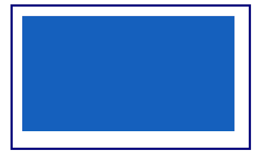 Azul Caixa com preenchimento branco