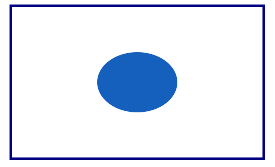 Oval azul em retângulo