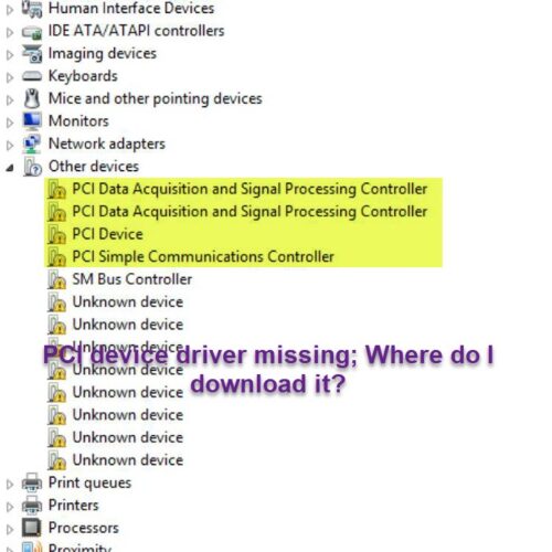 pci simple communications controller vista driver download