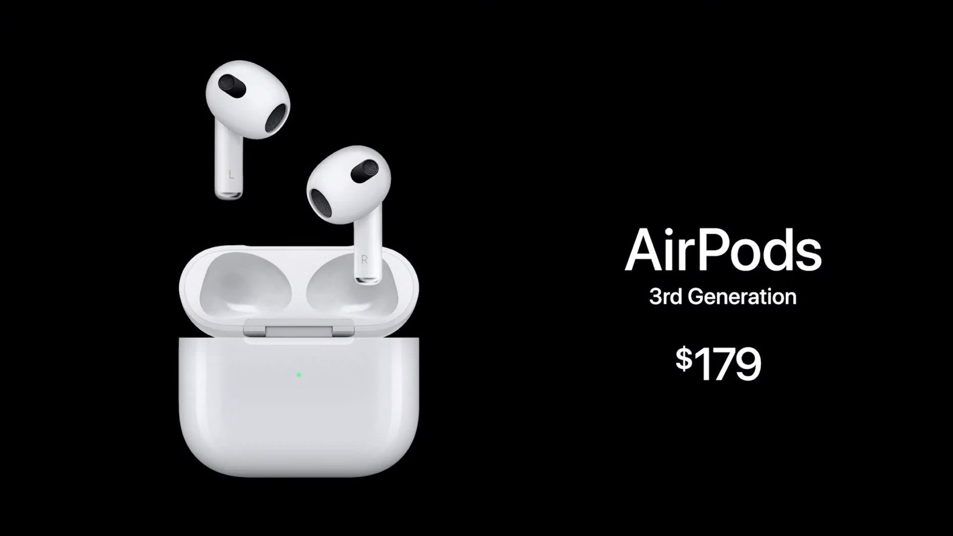 Lançamento de AirPods de 3ª geração com áudio espacial e mais por 179