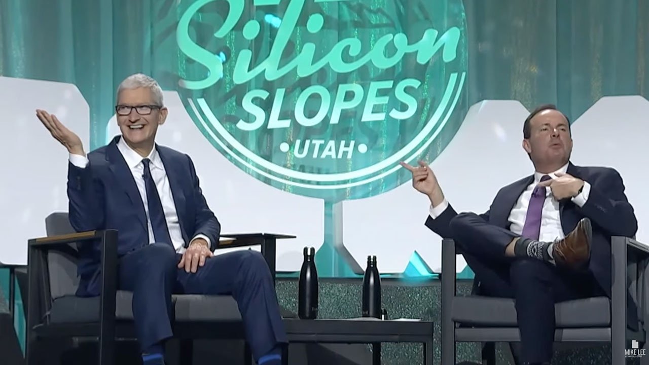 Tim Cook Fala No Silicon Slopes Summit Em Utah Recebe Souvenir De tim-cook-fala-no-silicon-slopes-summit-em-utah-recebe-souvenir-de