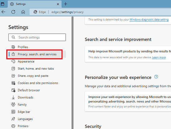 Como desabilitar o modo de segurança avançada no Microsoft Edge - BR Atsit